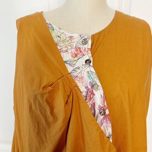 Grifflin Paris Orange Art to Wear Dress Size L Artsy - Picture 4 of 8